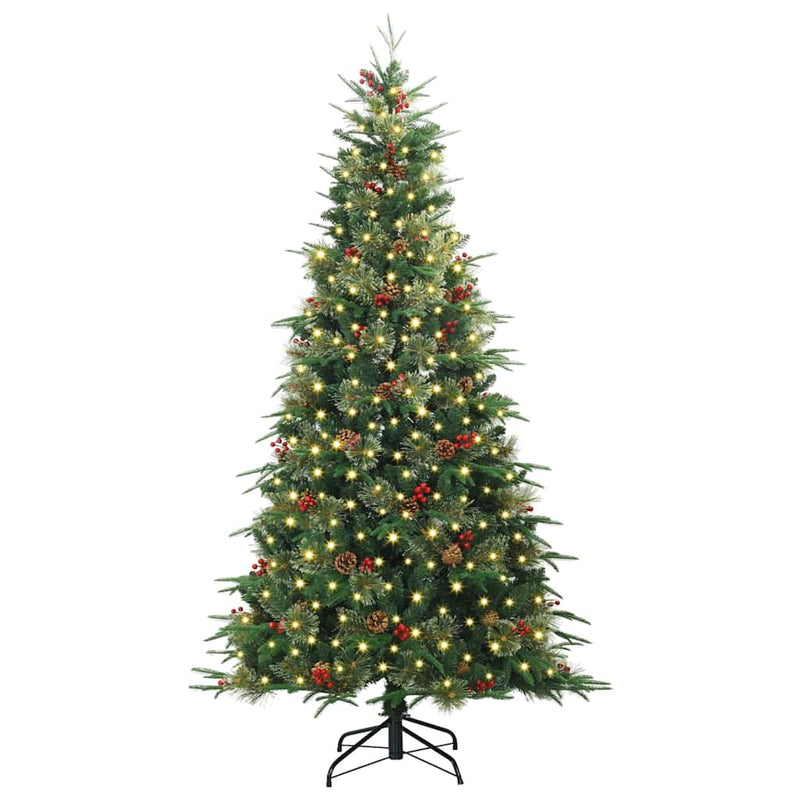 Afbeelding laden in galerijviewer, Vidaxl kunstmatige inklapbare kerstboom groen 210 cm pe en pvc
