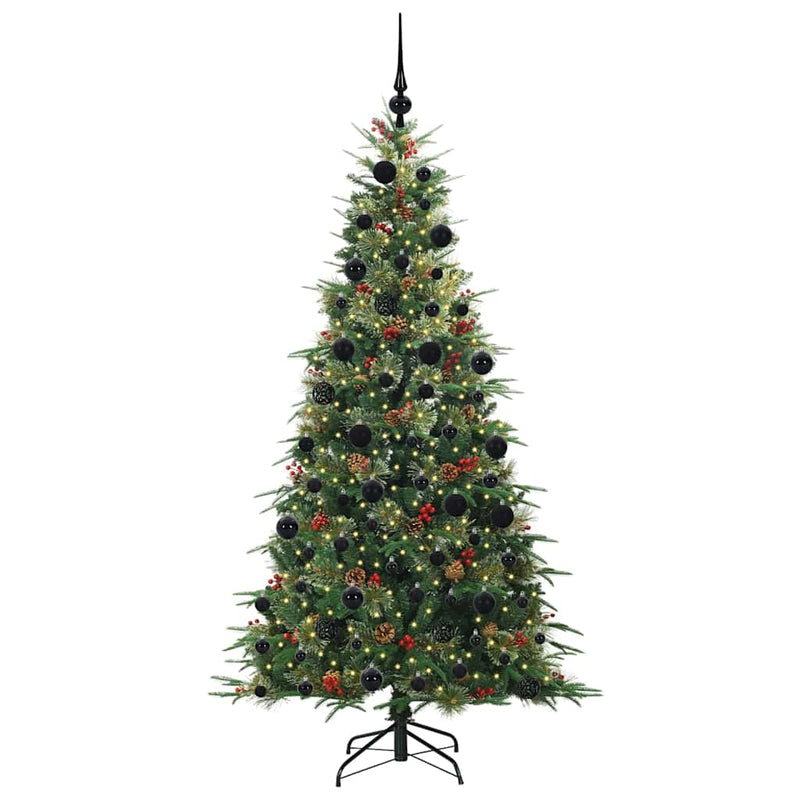 Afbeelding laden in galerijviewer, Vidaxl kunstmatige inklapbare kerstboom groen 210 cm pe en pvc
