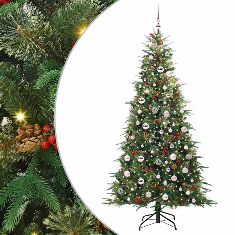 Afbeelding laden in galerijviewer, Vidaxl kunstmatige inklapbare kerstboom groen 210 cm pe en pvc
