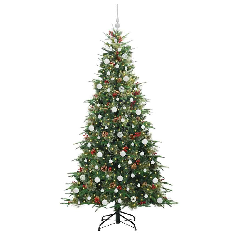 Afbeelding laden in galerijviewer, Vidaxl kunstmatige inklapbare kerstboom groen 210 cm pe en pvc
