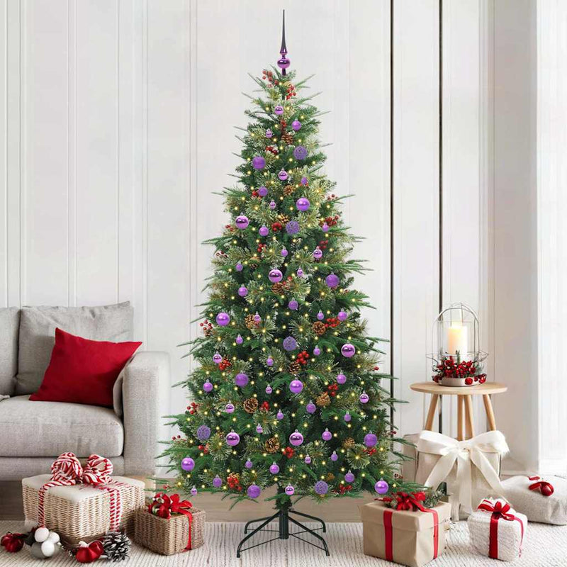 Afbeelding laden in galerijviewer, Vidaxl kunstmatige inklapbare kerstboom groen 210 cm pe en pvc
