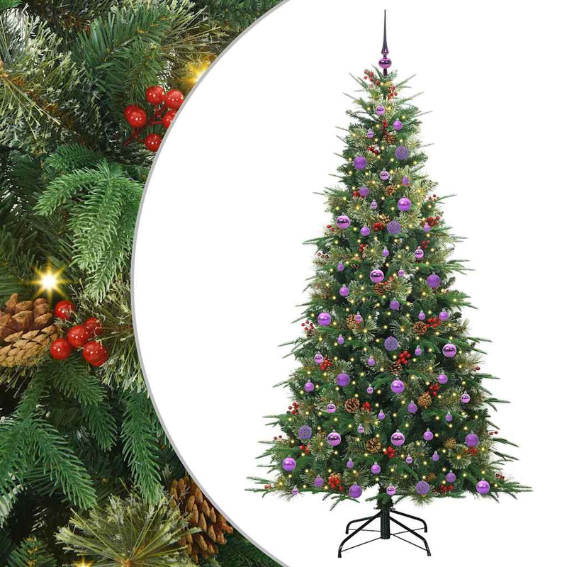 Afbeelding laden in galerijviewer, Vidaxl kunstmatige inklapbare kerstboom groen 210 cm pe en pvc
