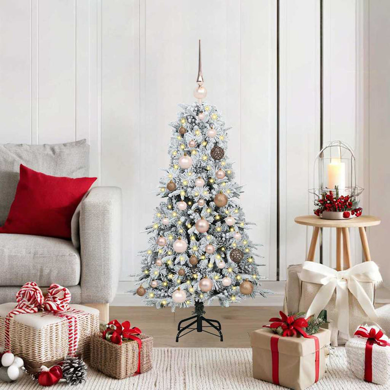 ギャラリービューアに画像をロードする, Vidaxl kunstmatige inklapbare kerstboom wit 120 cm pe en pvc
