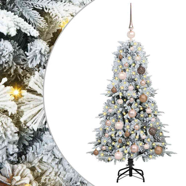 Vidaxl kunstmatige inklapbare kerstboom wit 120 cm pe en pvc