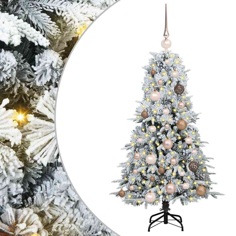 ギャラリービューアに画像をロードする, Vidaxl kunstmatige inklapbare kerstboom wit 120 cm pe en pvc
