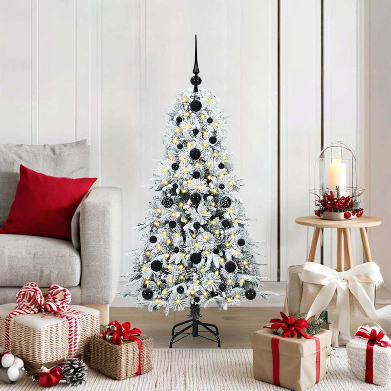ギャラリービューアに画像をロードする, Vidaxl kunstmatige inklapbare kerstboom wit 120 cm pe en pvc
