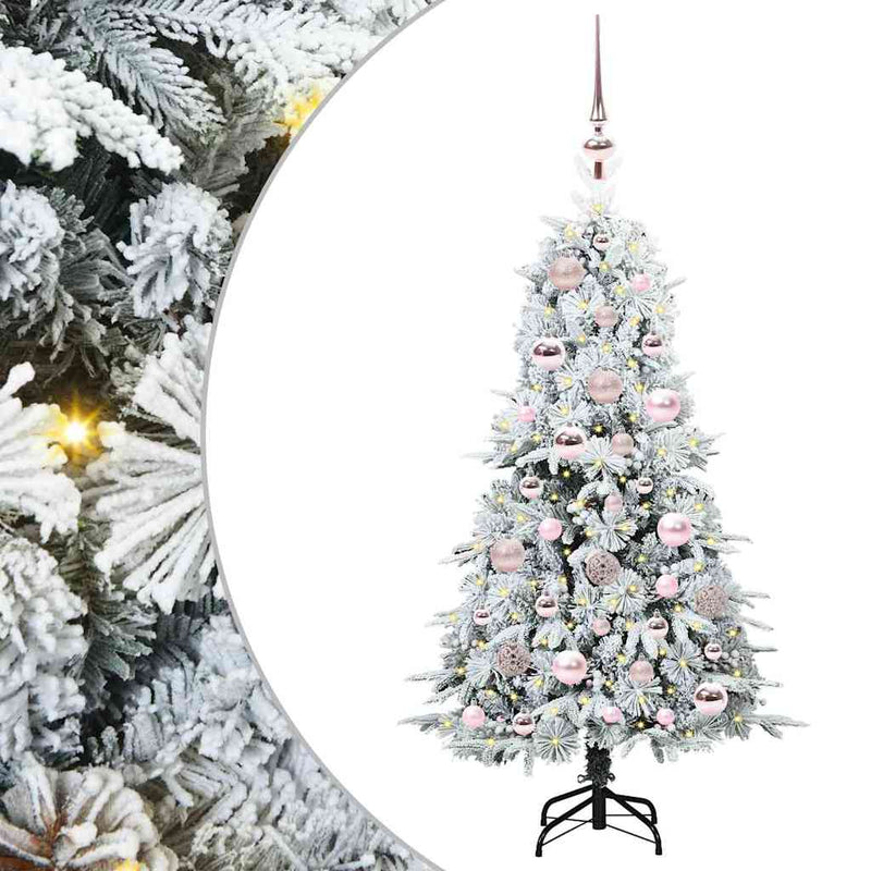 ギャラリービューアに画像をロードする, Vidaxl kunstmatige inklapbare kerstboom wit 120 cm pe en pvc
