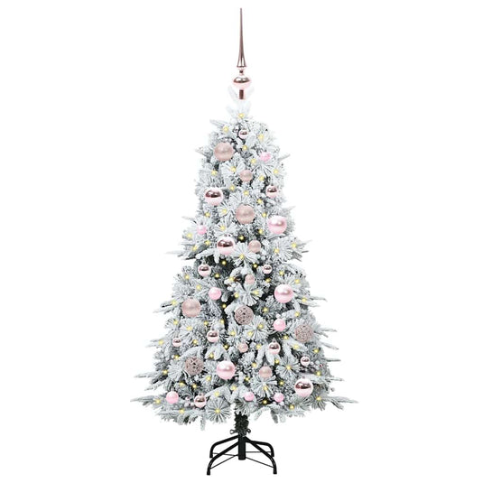Vidaxl kunstmatige inklapbare kerstboom wit 120 cm pe en pvc