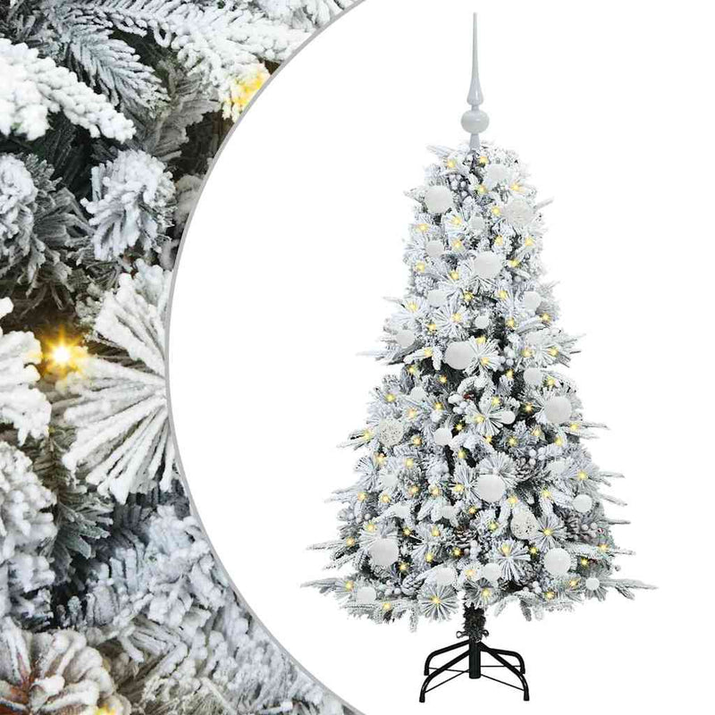 ギャラリービューアに画像をロードする, Vidaxl kunstmatige inklapbare kerstboom wit 120 cm pe en pvc
