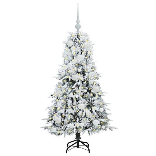 Vidaxl kunstmatige inklapbare kerstboom wit 120 cm pe en pvc