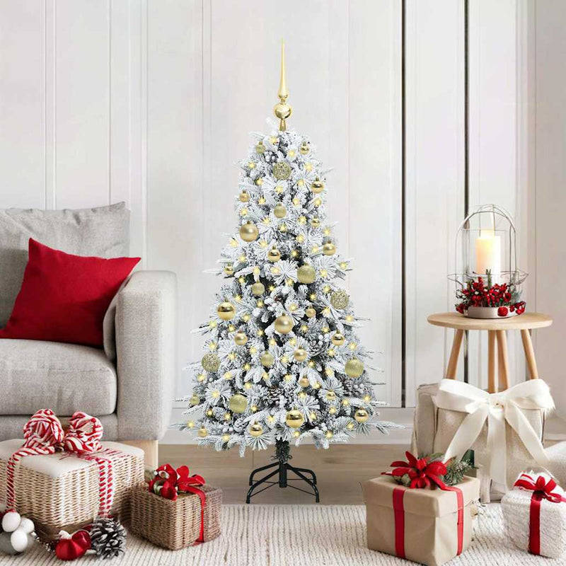 ギャラリービューアに画像をロードする, Vidaxl kunstmatige inklapbare kerstboom wit 120 cm pe en pvc
