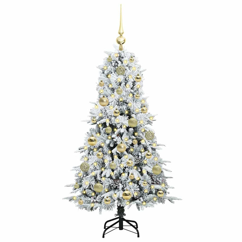 ギャラリービューアに画像をロードする, Vidaxl kunstmatige inklapbare kerstboom wit 120 cm pe en pvc
