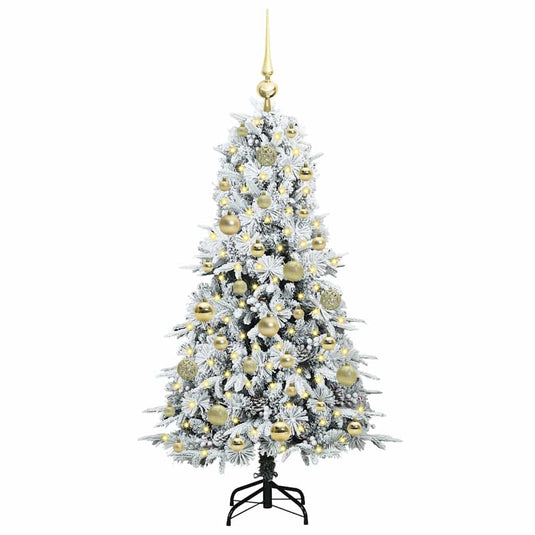 Vidaxl kunstmatige inklapbare kerstboom wit 120 cm pe en pvc