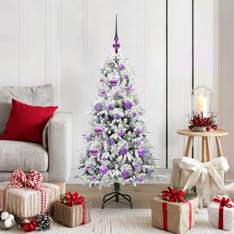 ギャラリービューアに画像をロードする, Vidaxl kunstmatige inklapbare kerstboom wit 120 cm pe en pvc
