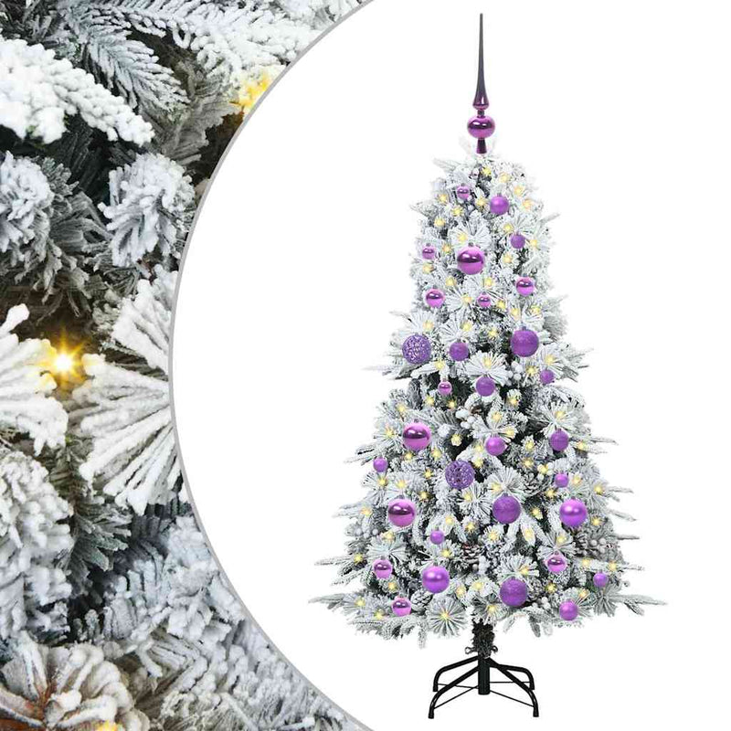ギャラリービューアに画像をロードする, Vidaxl kunstmatige inklapbare kerstboom wit 120 cm pe en pvc
