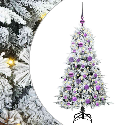 Vidaxl kunstmatige inklapbare kerstboom wit 120 cm pe en pvc