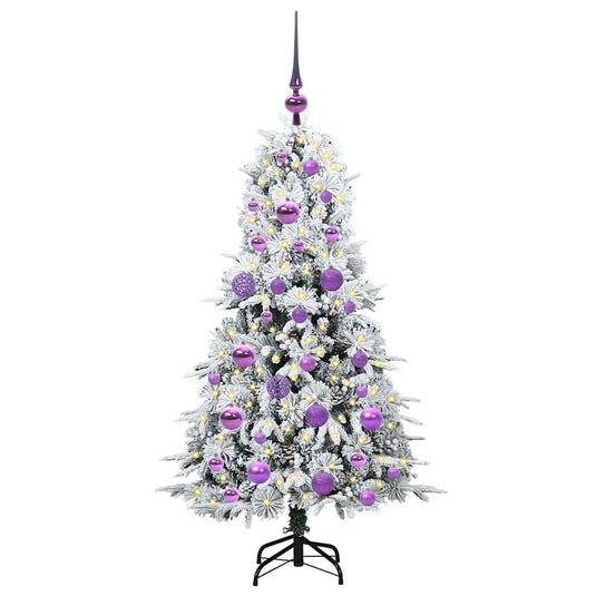 Vidaxl kunstmatige inklapbare kerstboom wit 120 cm pe en pvc