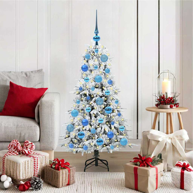 ギャラリービューアに画像をロードする, Vidaxl kunstmatige inklapbare kerstboom wit 120 cm pe en pvc
