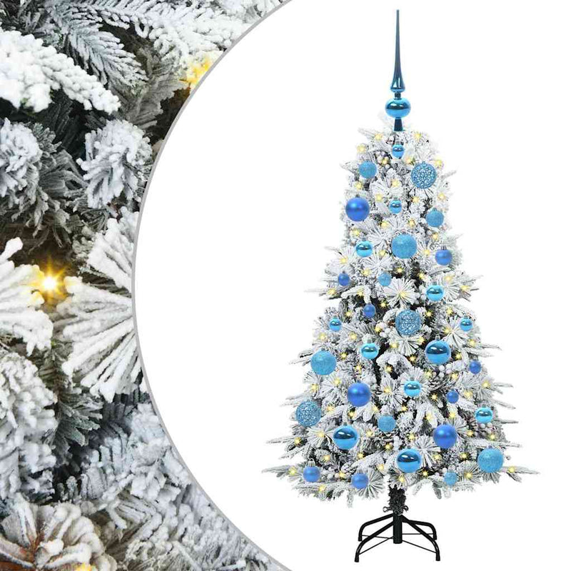 ギャラリービューアに画像をロードする, Vidaxl kunstmatige inklapbare kerstboom wit 120 cm pe en pvc
