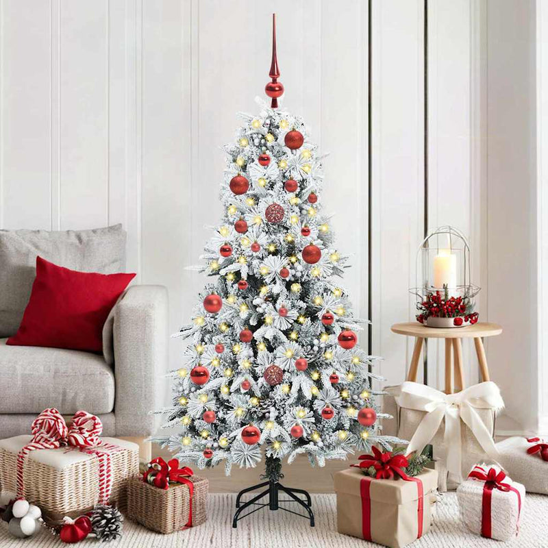 ギャラリービューアに画像をロードする, Vidaxl kunstmatige inklapbare kerstboom wit 150 cm pe en pvc
