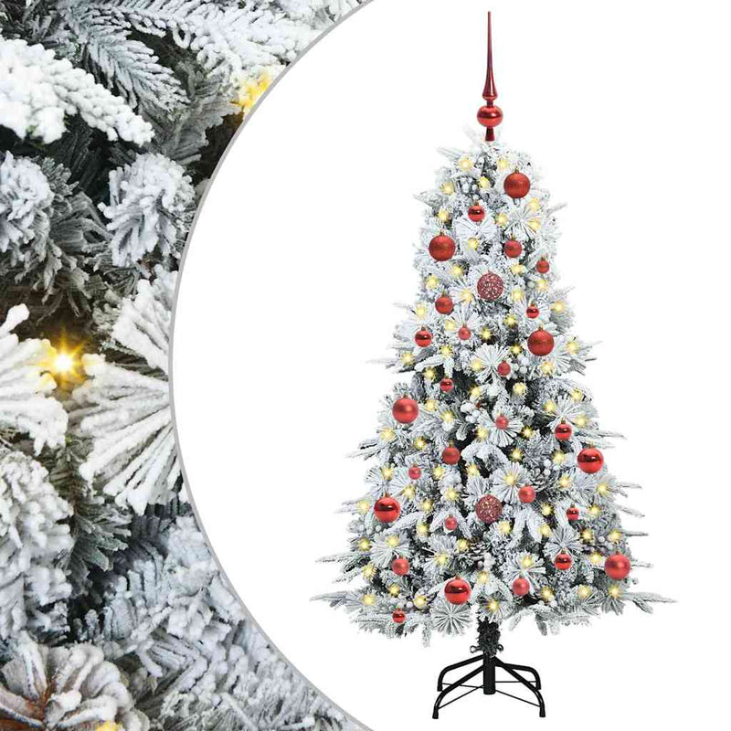 ギャラリービューアに画像をロードする, Vidaxl kunstmatige inklapbare kerstboom wit 150 cm pe en pvc
