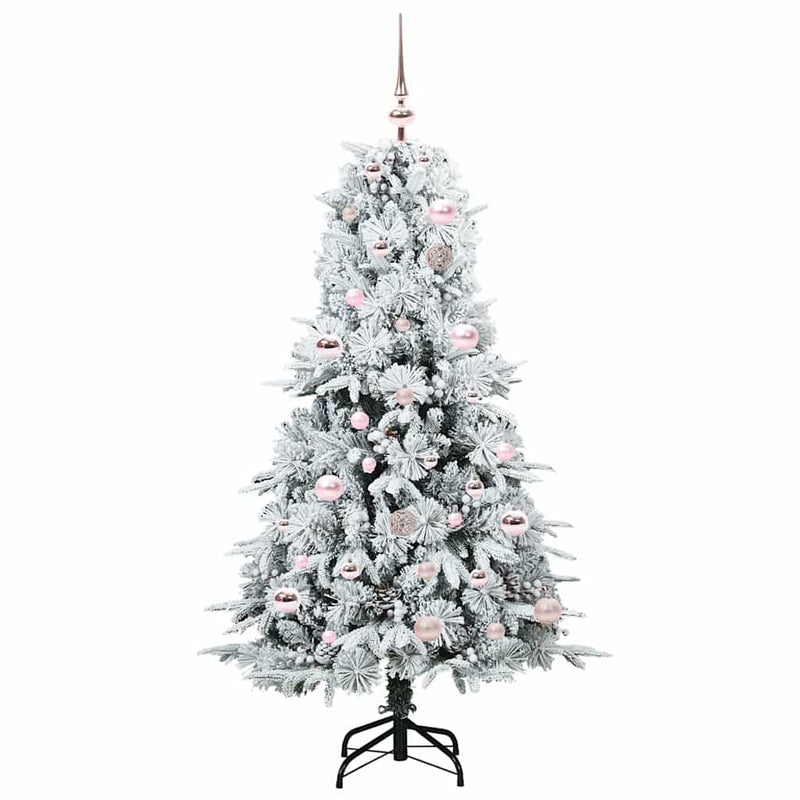 ギャラリービューアに画像をロードする, Vidaxl kunstmatige inklapbare kerstboom wit 150 cm pe en pvc
