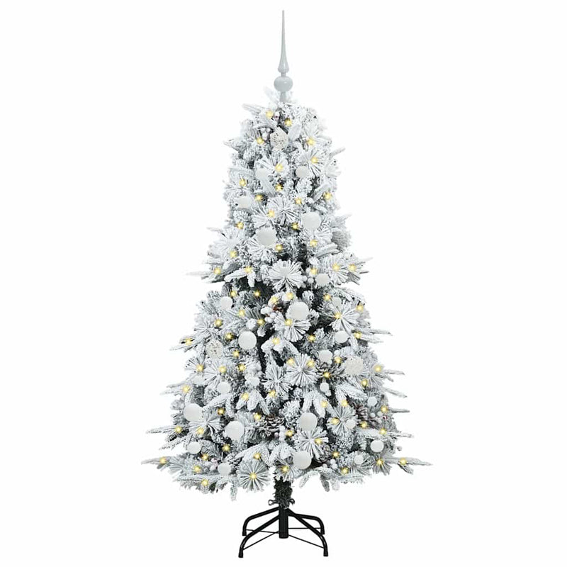 ギャラリービューアに画像をロードする, Vidaxl kunstmatige inklapbare kerstboom wit 150 cm pe en pvc
