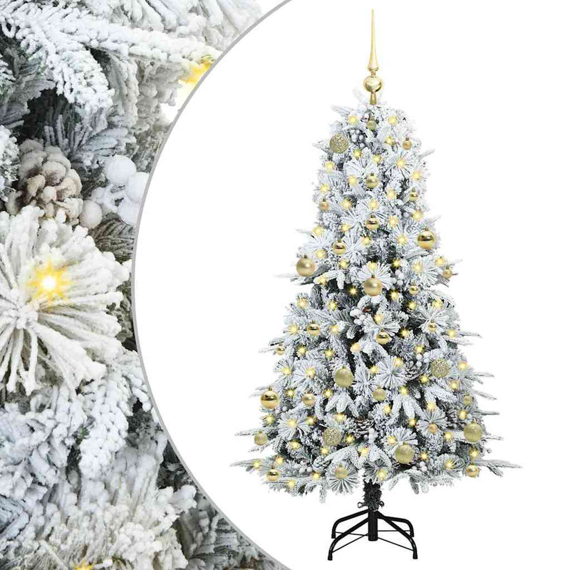 ギャラリービューアに画像をロードする, Vidaxl kunstmatige inklapbare kerstboom wit 150 cm pe en pvc

