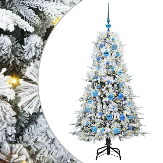 Vidaxl kunstmatige inklapbare kerstboom wit 150 cm pe en pvc