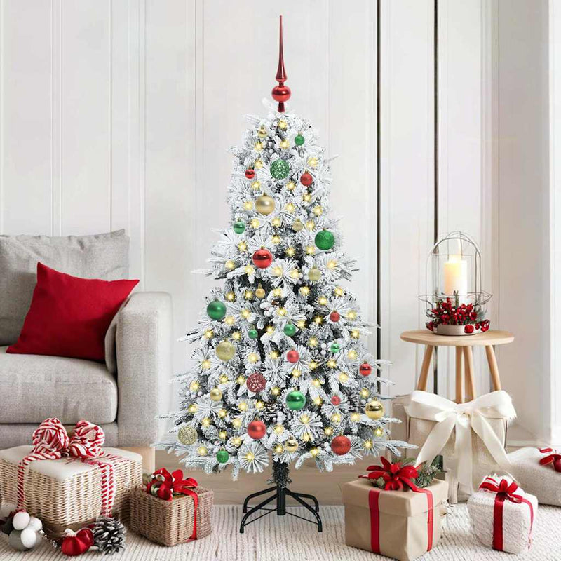 ギャラリービューアに画像をロードする, Vidaxl kunstmatige inklapbare kerstboom wit 150 cm pe en pvc
