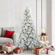 Vidaxl kunstmatige inklapbare kerstboom wit 180 cm pe en pvc