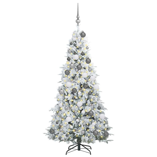 Vidaxl kunstmatige inklapbare kerstboom wit 180 cm pe en pvc