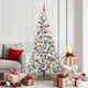 Vidaxl kunstmatige inklapbare kerstboom wit 180 cm pe en pvc