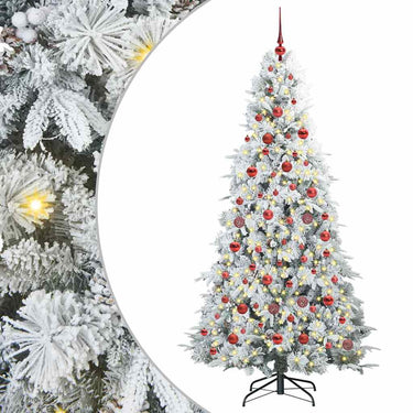 Vidaxl kunstmatige inklapbare kerstboom wit 180 cm pe en pvc