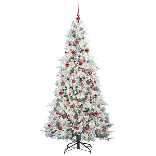 Vidaxl kunstmatige inklapbare kerstboom wit 180 cm pe en pvc