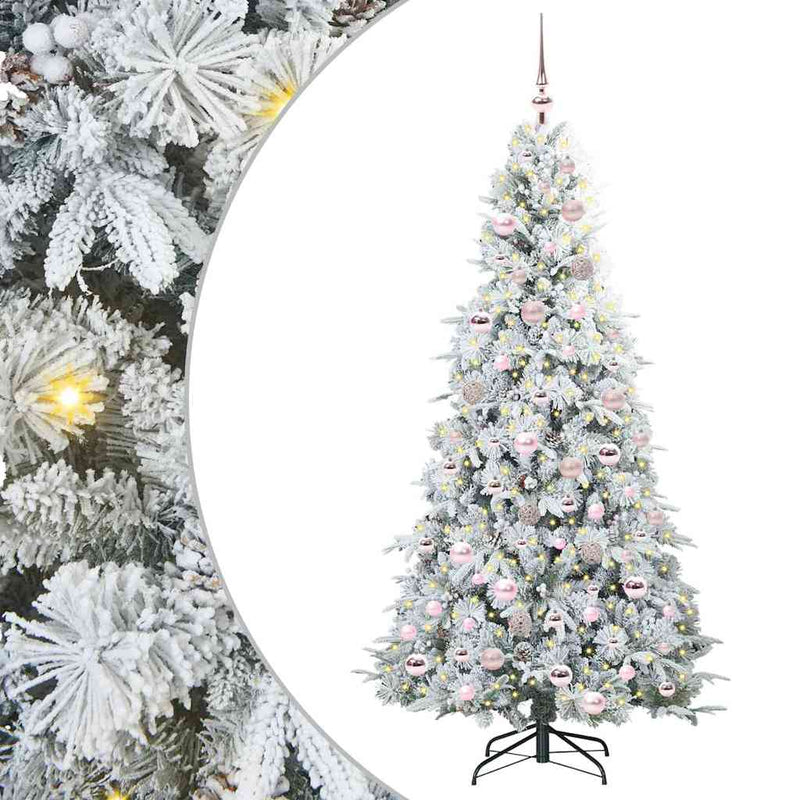 Chargez l'image dans la visionneuse de la galerie, Vidaxl kunstmatige inklapbare kerstboom wit 180 cm pe en pvc
