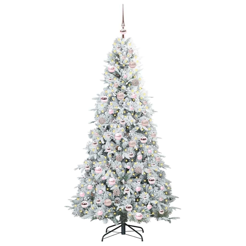 Chargez l'image dans la visionneuse de la galerie, Vidaxl kunstmatige inklapbare kerstboom wit 180 cm pe en pvc
