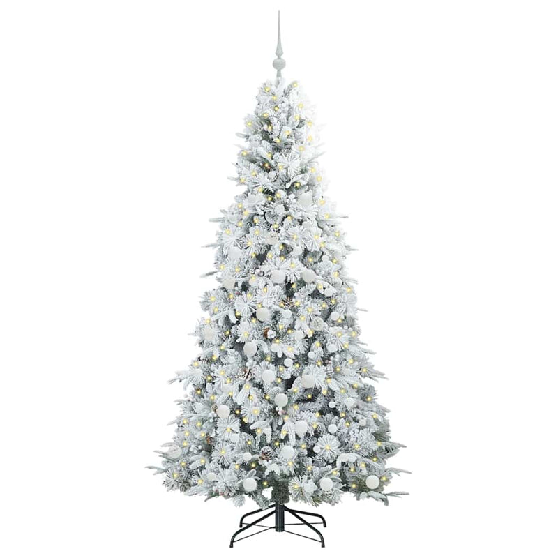 Chargez l'image dans la visionneuse de la galerie, Vidaxl kunstmatige inklapbare kerstboom wit 180 cm pe en pvc
