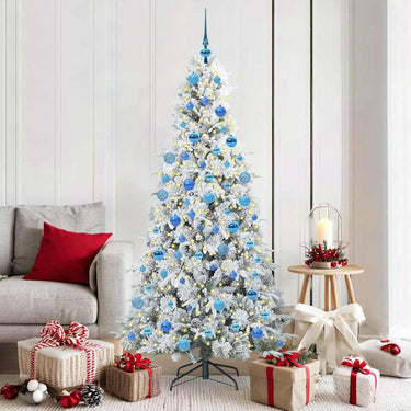 Vidaxl kunstmatige inklapbare kerstboom wit 180 cm pe en pvc