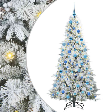 Vidaxl kunstmatige inklapbare kerstboom wit 180 cm pe en pvc