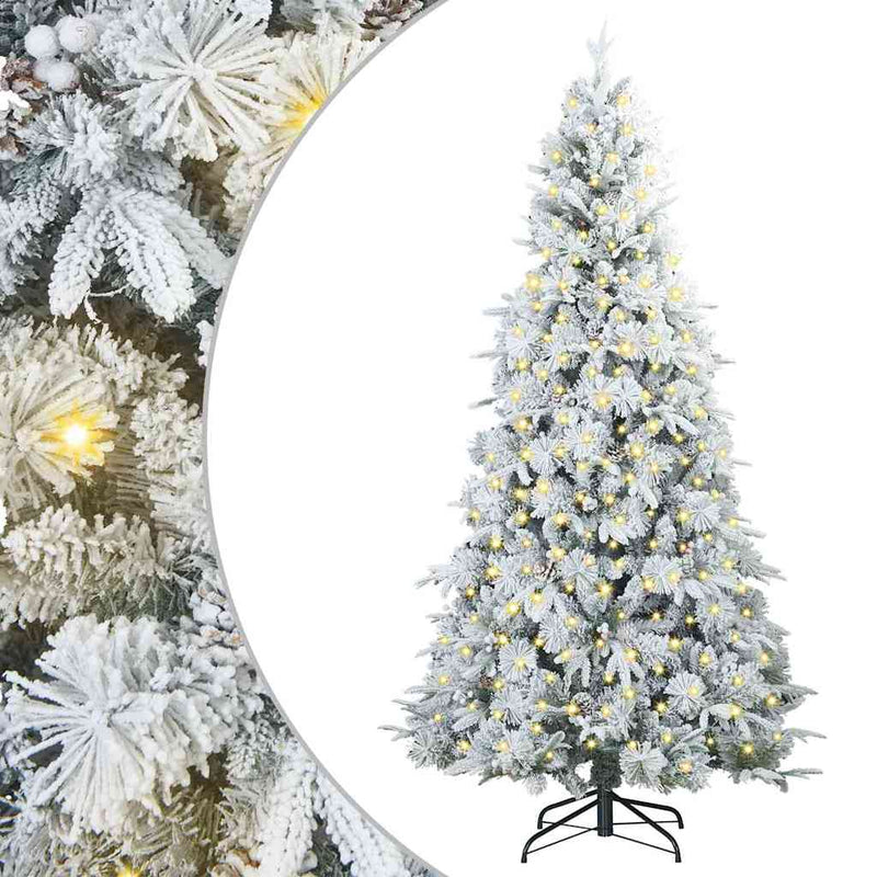 Afbeelding laden in galerijviewer, Vidaxl kunstmatige inklapbare kerstboom wit 210 cm pe en pvc

