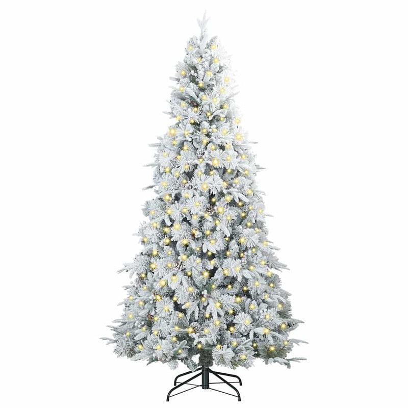 Afbeelding laden in galerijviewer, Vidaxl kunstmatige inklapbare kerstboom wit 210 cm pe en pvc
