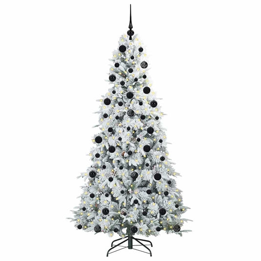 Vidaxl kunstmatige inklapbare kerstboom wit 210 cm pe en pvc