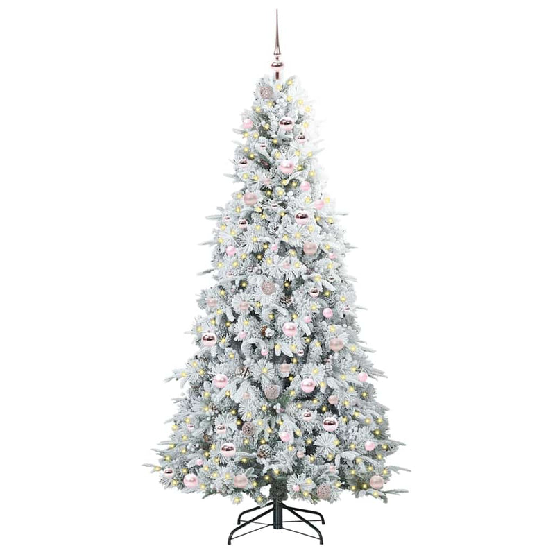 Chargez l'image dans la visionneuse de la galerie, Vidaxl kunstmatige inklapbare kerstboom wit 210 cm pe en pvc
