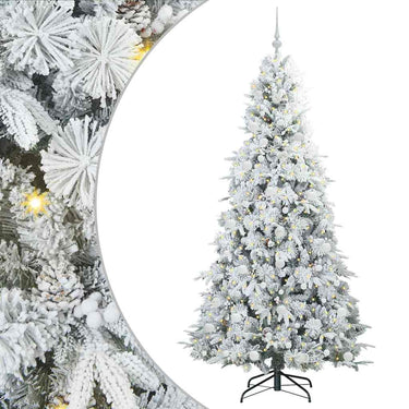 Vidaxl kunstmatige inklapbare kerstboom wit 210 cm pe en pvc