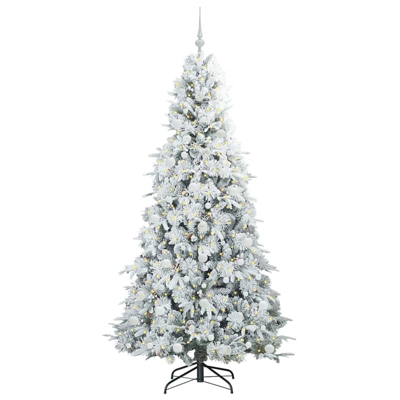Afbeelding laden in galerijviewer, Vidaxl kunstmatige inklapbare kerstboom wit 210 cm pe en pvc
