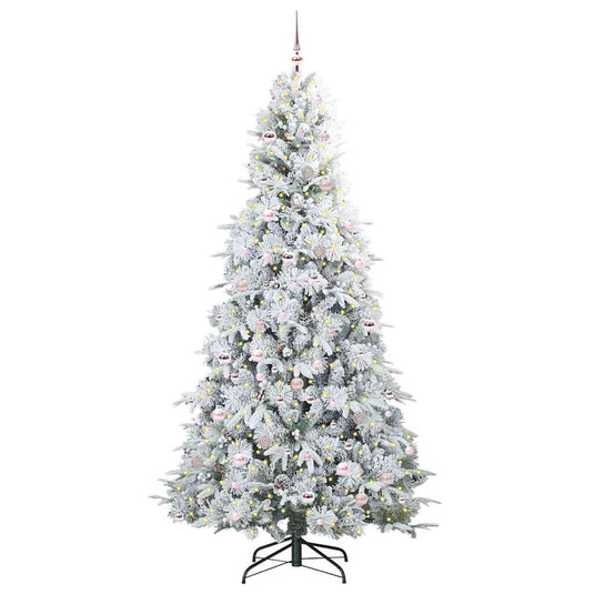 Vidaxl kunstmatige inklapbare kerstboom wit 240 cm pe en pvc