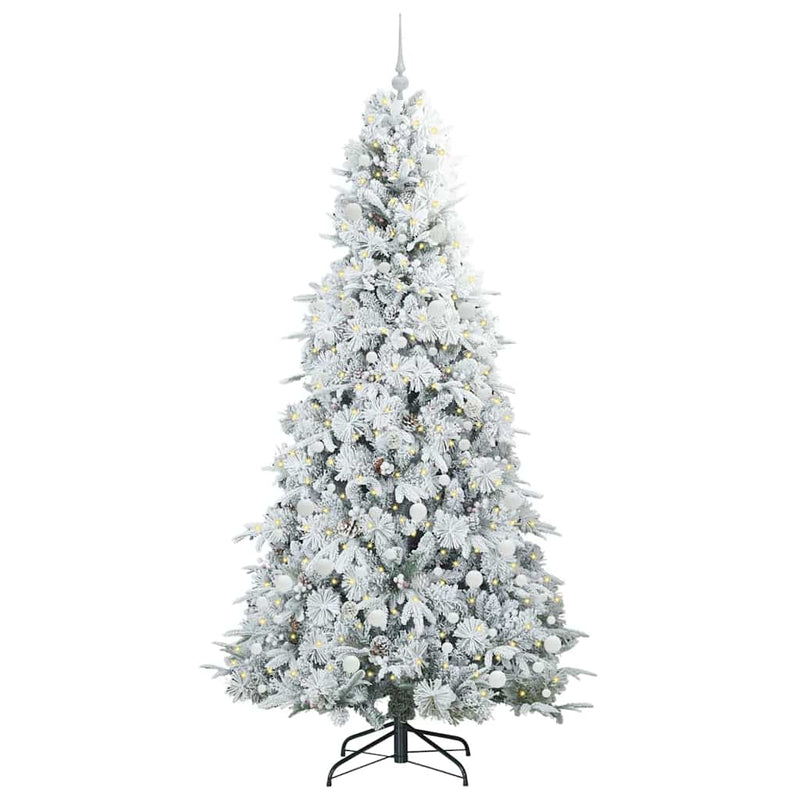 Chargez l'image dans la visionneuse de la galerie, Vidaxl kunstmatige inklapbare kerstboom wit 240 cm pe en pvc
