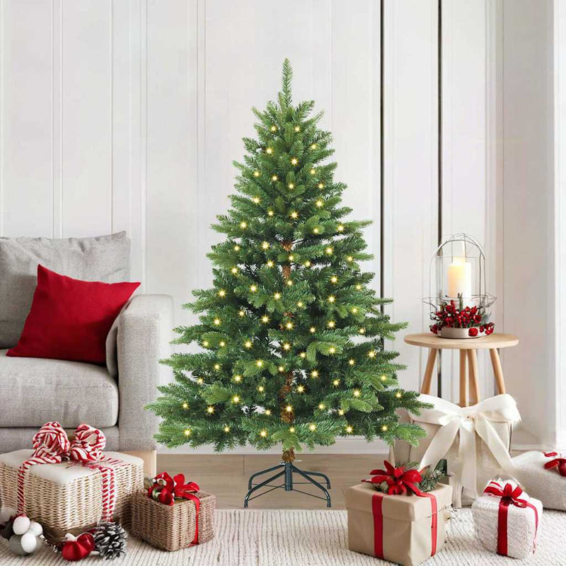 Afbeelding laden in galerijviewer, Vidaxl kunstkerstboom met 150 led met standaard groen 150 cm pe en pvc

