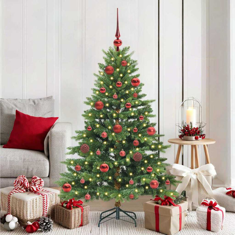 Afbeelding laden in galerijviewer, Vidaxl kunstkerstboom met 150 led met standaard groen 150 cm pe en pvc
